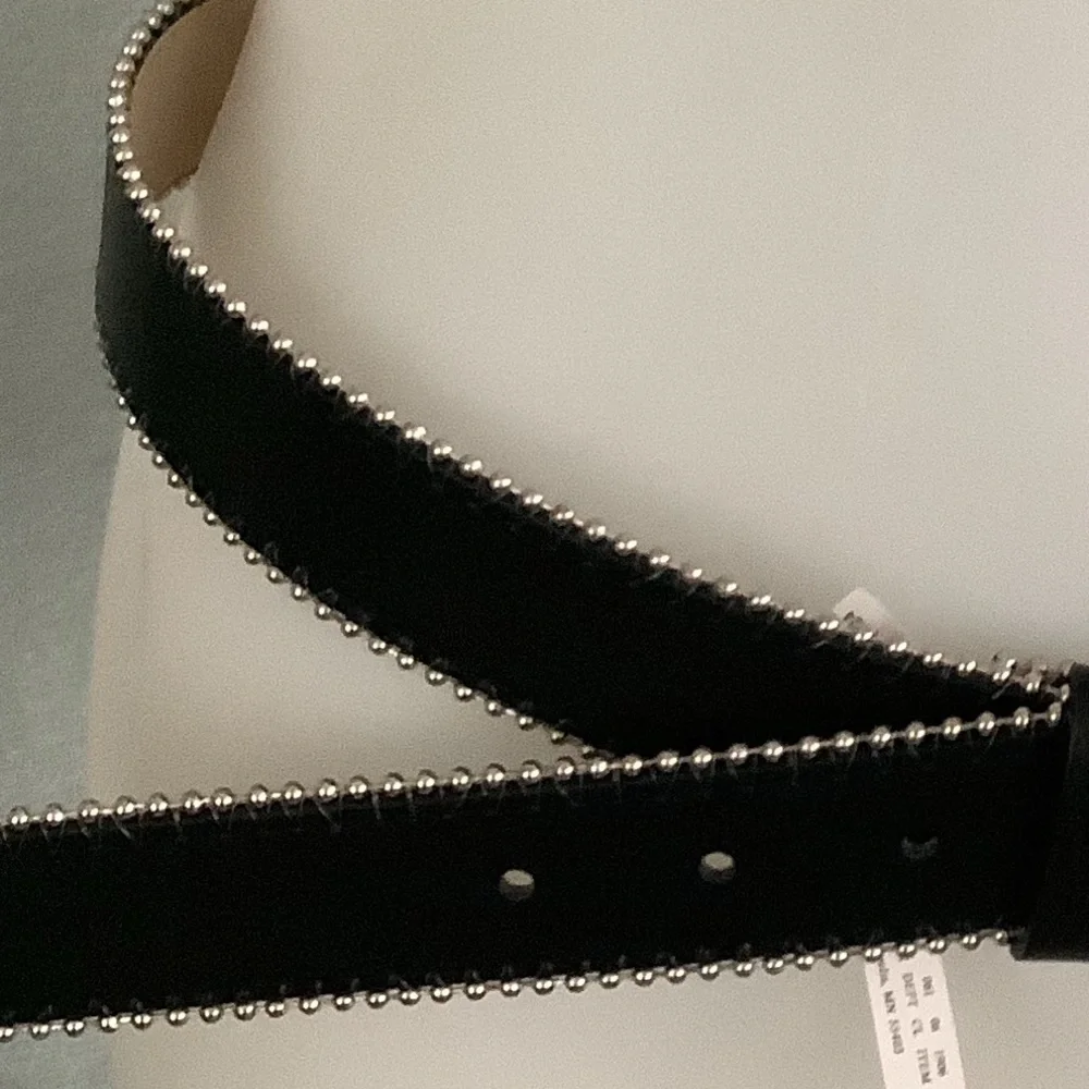 Fashion Buckle Belt With Shot Bead Edge